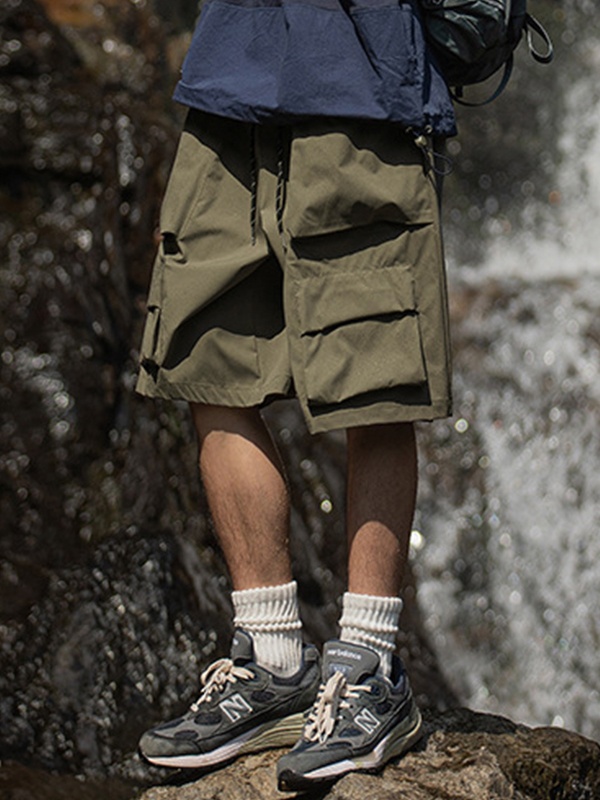 Shorts cargo con bolsillo 3D para hombre-2