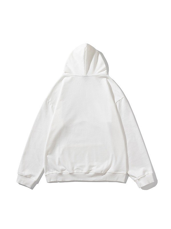 Sudadera con capucha gótica con estampado de diamantes de imitación para hombre-1