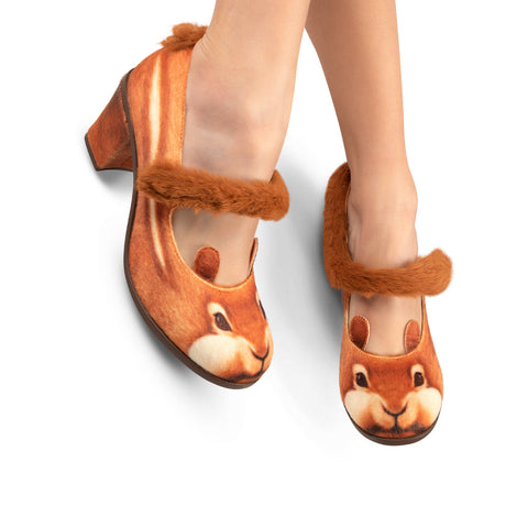 Chocolaticas? Scarpe con tacco medio Nutty Cheeks Scarpe Mary Jane da donna-3